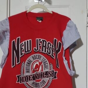 Kids New Jersey Devils Red Sleeveless Jersey
